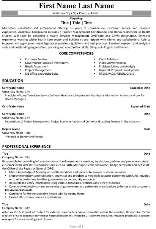 employment consultant resume
